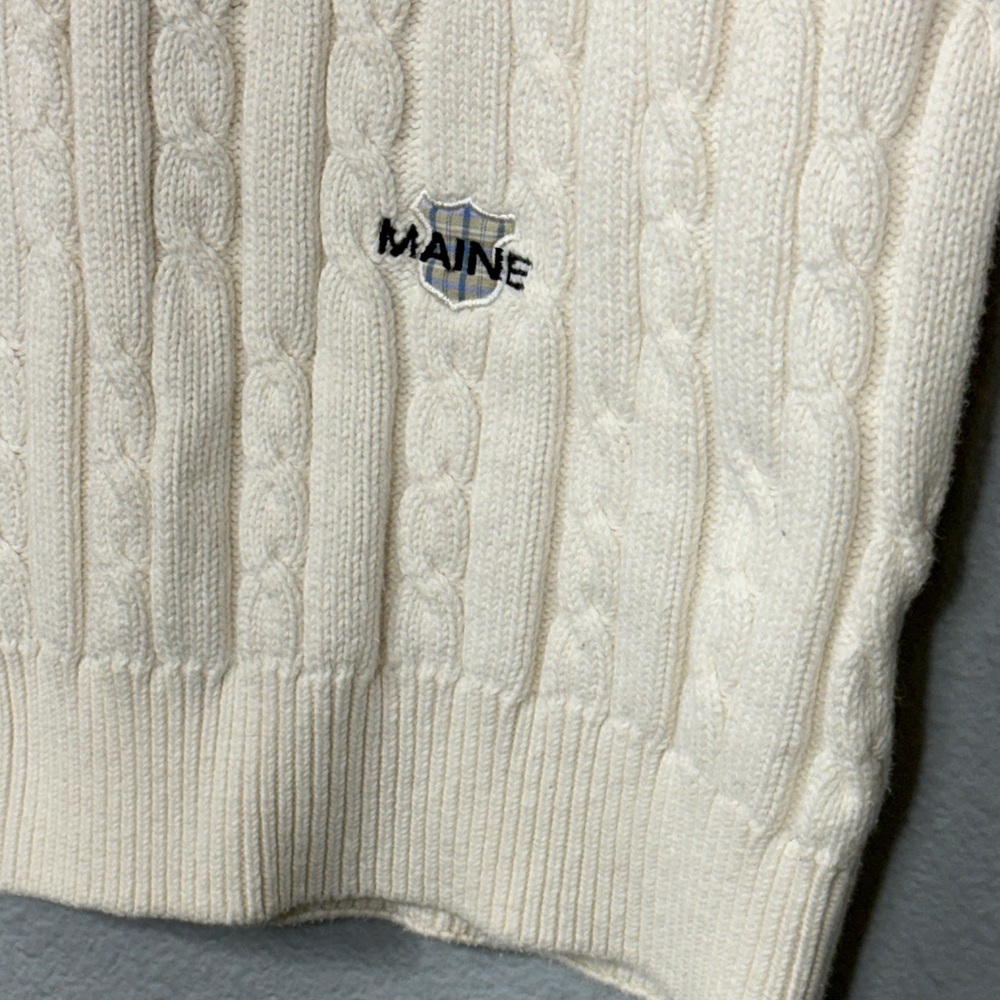 Vintage Maine‎ New England Cable Knit Sweater